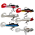Kit 6 Isca Artificial Grub com Jig Head e Garatéia 8cm 9g - Imagem 1