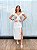 Vestido midi ombro a ombro com fenda - Imagem 1