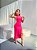 Vestido midi com gola alta e fenda - Imagem 1