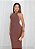 Vestido midi canelado costas nuas - Imagem 1