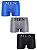 Cueca Boxer Masculina Kit com 3 Cuecas Lisas Variadas - Imagem 2