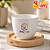 Conjunto de Xícaras de Café Personalizadas - 95ml - com pires de madeira - Imagem 2
