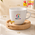 Conjunto de Xícaras de Café Personalizadas - 95ml - com pires de madeira - Imagem 3