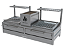 Parrilla Dupla Residencial Premium INOX 304 - Bancada 118 x 45cm - Imagem 2