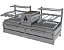 Parrilla Dupla Residencial Premium INOX 304 - Bancada 118 x 45cm - Com Espetos - Imagem 2