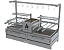 Parrilla Dupla Residencial Premium INOX 304 - Bancada 118 x 45cm - Com Tendal e Espetos - Imagem 1