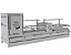 Parrilla Dupla Residencial Premium Bancada 200 x 45cm Com forno e Espetos - Imagem 2