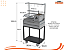 Parrilla Residencial Premium INOX 304 Com Carrinho 74 x 45cm - Com Tendal e Espetos - Imagem 3