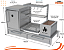 Parrilla Residencial Premium INOX 304 - Para Alvenaria 112 x 45cm Com Varal e Forno - Imagem 3