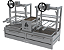 Parrilla Residencial Premium Dupla INOX 304 - Bancada 118 x 45cm - Com Volante - Imagem 1
