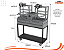 Parrilla Residencial Premium Dupla INOX 304 - Carrinho 118 x 45cm - Com Volante - Imagem 8