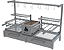 Parrilla Residencial Premium Dupla INOX 304 - 118 x 45cm Para Alvenaria Com Tendal - Imagem 1