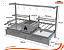 Parrilla Residencial Premium Dupla INOX 304 - 118 x 45cm Para Alvenaria Com Tendal - Imagem 7