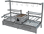 Parrilla Residencial Premium Dupla INOX 304 - 118 x 45cm Para Alvenaria Com Tendal - Imagem 3