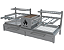 Parrilla Residencial Premium Dupla INOX 304 - 118 x 45cm Para Alvenaria - Imagem 1