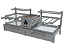 Parrilla Residencial Premium Dupla INOX 304 - 118 x 45cm Para Alvenaria - Imagem 6
