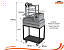 Parrilla Residencial Premium INOX 304 - Carrinho 74 x 45cm - Com Volante - Imagem 6