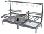 Parrilla Residencial Premium Dupla INOX 304 - 118 x 45cm Para Alvenaria Com Tendal - Imagem 1