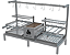 Parrilla Residencial Premium Dupla INOX 304 - 118 x 45cm Para Alvenaria Com Tendal - Imagem 3