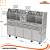 Parrilla Profissional Dupla 215 x 60cm Em INOX 304 Com Carrinho, Fechamento e Mesa - Imagem 4