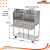 Churrasqueira Parrilla Profissional Premium de Carrinho Carenada - 130x60 - INOX 304 - Imagem 3