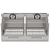 Churrasqueira Parrilla Profissional Carenada Alvenaria com Porta - 130x60 - INOX 304 - Imagem 2