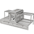 Churrasqueira Parrilla Profissional de Alvenaria Premium 127cm, 146cm OU 166cm - INOX 304 - Imagem 1