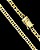 CORRENTE LACRAIA (10mm- 70cm) - FECHO COM MARCAÇÃO 750 -  BANHO DE OURO 18K - Imagem 2