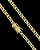 CORRENTE PIASTRINE( 7mm -38G-70cm) FECHO COM MARCAÇÃO 750 - BANHO DE OURO 18K - Imagem 4