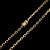 Corrente Cadeado 7mm 70cm – Banho Ouro 18k - Imagem 1
