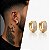 Brinco Argola Ney Jr. Cravejada com Zircônias – Banhado a Ouro 18K - Imagem 5