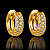 Brinco Argola Ney Cravejada com Duas Fileiras de Zircônias – Banhado a Ouro 18K - Imagem 3