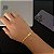 PULSEIRA CADEADO DUPLO (3mm-5G)-20CM  - FECHO COM MARCAÇÃO 750 - BANHO DE OURO 18k. - Imagem 5