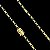Corrente Tijolinho 3mm 70cm – Banhada a Ouro 18K - Imagem 3