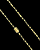 CORRENTE TIJOLINHO (3MM - 12G- 70CM)- FECHO COM MARCAÇÃO 750 - BANHO DE OURO 18k - Imagem 1