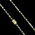Corrente Tijolinho 3mm 70cm – Banhada a Ouro 18K - Imagem 1