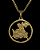 PINGENTE SÃO JORGE VAZADO  ( 3,5g- 3x3cm )(G)  - BANHO DE OURO 18k. - Imagem 4