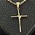 Pingente Cruz Palito Amarrada – Banhado a Ouro 18K - Imagem 1