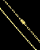 CORRENTE CARTIE (4mm- 70cm) -(9G) - FECHO COM MARCAÇÃO 750 - BANHADO A OURO 18k - Imagem 1