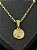 PINGENTE MEDALHA MEDUSA P( 1g- 2x2cm) - BANHO DE OURO 18k - Imagem 1