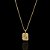 PINGENTE PLACA CRUCIFIXO  P (2g- 2x2cm) - BANHO DE OURO 18k - Imagem 1