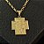Pingente Cruz Quadrada com Face de Jesus – Banhado a Ouro 18K - Imagem 1