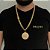 CORRENTE LACRAIA (10mm -70cm )+ PINGENTE FAVELA MEDALHÃO MERCEDES -FECHO COM MARCAÇÃO 750 - BANHADO A OURO 18K - Imagem 1