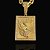PINGENTE PLACA FÉ CRAVEJADO (8g- 3x3cm) (G) - BANHO DE OURO 18k - Imagem 1