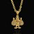 PINGENTE TIO PATINHAS  CRAVEJADO  12g( 4x4cm) (GG)  - BANHO DE OURO 18k. - Imagem 2