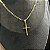 CORRENTE GRUMET (2mm -60 ou 70cm )+ PINGENTE CRUZ AMARRADA - BANHADO A OURO 18K - Imagem 4