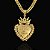 CORRENTE LACRAIA (10mm -70cm )+ PINGENTE JESUS É O DONO DO LUGAR - FECHO COM MARCAÇÃO 750 - BANHADO A OURO 18K - Imagem 5