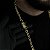 CORRENTE CADEADO (8mm -98G)-70CM  - FECHO COM MARCAÇÃO 750 -  BANHADO A OURO 18k - Imagem 5