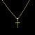 CORRENTE VENEZIANA (1.5mm- 70cm) + PINGENTE CRUZ LISA  - BANHO DE OURO 18k - Imagem 8