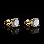 Brinco Ponto de Luz Solitário com Zircônia Redonda – Banhado a Ouro 18K - Imagem 2